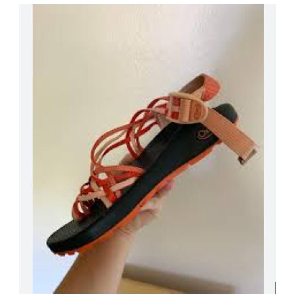Chaco Cloud X2 Orange Strappy Toe Loop Adjustable Sandal 5.5